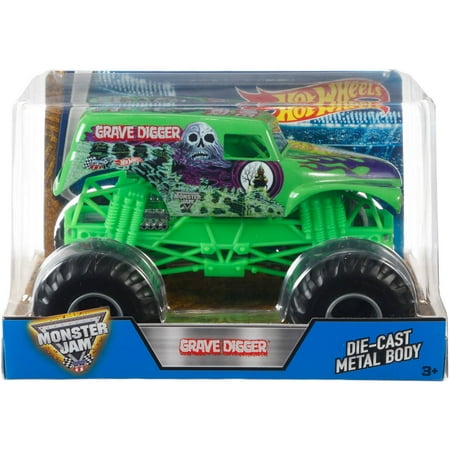 Hot Wheels Monster Jam Grave Digger, Green - Walmart.com