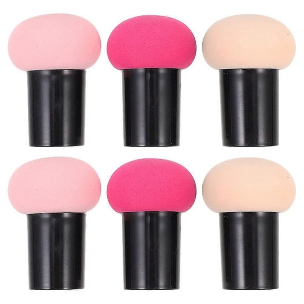 6PCS Mushroom Head Makeup Sponge Set Dual-Use Foundation Puff Cosmetic Sponge BB Cream Tool for Dry and Wet Makeup Application