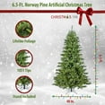 Christmas Time 6.5Ft. Norway Pine Artificial Christmas Tree, Unlit Realistic High Quality PVC