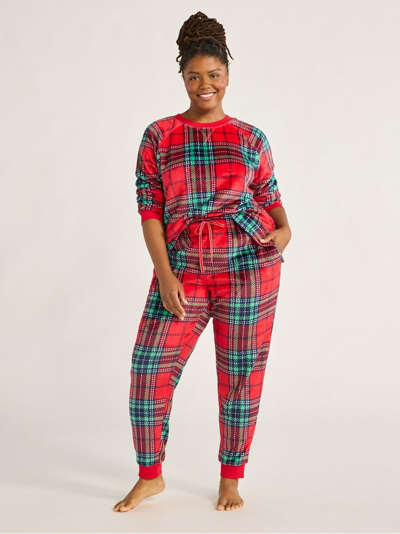 Joyspun Plush Sleep Top - Long Sleeve Pajama Shirt - Walmart.com