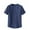 Blue, variant on LYEAA Short Sleeve Shirts for Men Crewneck Cotton Linen Button Summer Undershirt Solid Fashion Casual Outdoor Tee Tops Breathable Comfortable Soft Everyday Clothes Green L