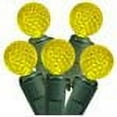 thumbnail image 2 of Set of 50 LED Lemon Yellow G12 Berry Fashion Glow Christmas Lights - Green Wire, 2 of 2