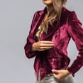 thumbnail image 2 of Ashirexll Lightweight Cardigans for Women, Womens Winter Coats, Women's Solid Color Mid-Length V-Neck Button Up Velvet Cardigan Long Sleeve Jacket, 2 of 7