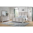thumbnail image 2 of Renova Distressed Parchment Wood Bedroom Set, Queen Panel Bed, Dresser, Mirror, Two Nightstands, Chest, 2 of 12