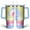 Blue Pink And, variant on Yellow Rooster and Hen 30 Oz Tumbler with Handle Lid and Straw, Stainless Steel Double Walled Vacuum Insulated Cup, Cute Anniversary Wedding Birthday Gifts Tumbler for Women Men Friends Outdoor Indoor
