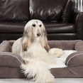 thumbnail image 5 of Laifug Large Orthopedic Premium Memory Foam Dog Bed, Dog Sofa with Washable and Removable Suede Cover, Waterproof Liner and Non-Slip Bottom Grey, Large(40''x32''x9''), 5 of 6