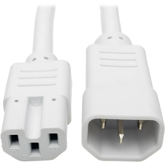 P018-006-AWH 6Ft Heavy Duty Power Cord C14 C15 White