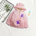 thumbnail image 6 of Hicidod Kids Fleece Jacket Girls Soft Solid Color Winter Warm Coats Cute Ears Hooded Zipper Faux Fur Thicken Cute Outerwear, 6 of 7