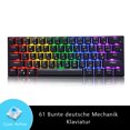 thumbnail image 3 of Snpurdiri Teclado mecánico para juegos con cable 60%, anti-ghosting 61 teclas, retroiluminación RGB, interruptor azul ultracompacto, doble base, blanco, 3 of 6