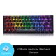 thumbnail image 3 of Teclado mecánico para juegos con cable Snpurdiri 60%, antiefecto fantasma, 61 teclas, retroiluminación RGB, interruptor azul ultracompacto, base doble, color blanco, 3 of 6