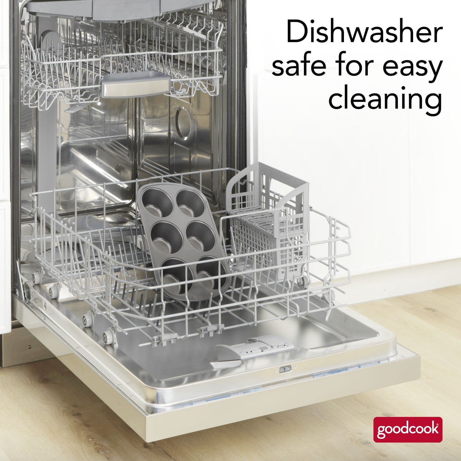 Goodcook Non-Stick Texas Muffin Pan, 6 Cup, Muffin Pan