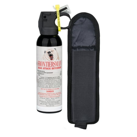 SABRE Frontiersman 7.9 oz. Bear Spray Deterrent with Belt Holster, White, 8.5 in., 1 Ct, Adult, Animal Pepper Sprays