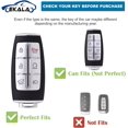 thumbnail image 2 of Key Fob Cover Compatible with Fit for Genesis G80 GV80 GV70 G70 G90 2021 2022 2023 8 Button Key Case Shell with Keychain Case Holder Protector,1,white, 2 of 6