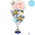 thumbnail image 2 of 18 inch Mother's Day Pink & Blue Roses Qualatex Foil Mylar Balloon - Party Supplies Decorations, 2 of 2