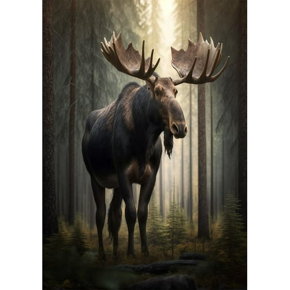 Animal Jigsaw Puzzle 500 Pieces,Moose Puzzles for Adults,Unique Difficult and Challenge Large Puzzle Educational Games Toys Gift