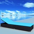 thumbnail image 1 of vidaXL Chaise Longue avec Coussin en Rotin Synthétique Noir, 1 of 5
