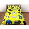 thumbnail image 3 of Ropa de cama gamer funda nórdica amarilla, video gamer regalo novio juego de cama completo, 3 of 4