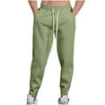 thumbnail image 3 of DODADAWANJ Cotton Sweatpants Men with String Big and Tall Drawstring Elastic Waist Sweatpant with Pockets Loose Fit Workout Joggers Pants Green XXXL, 3 of 10