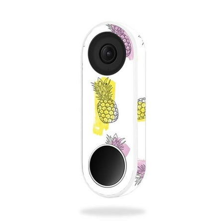 MightySkins NEHEL-Funky Pineapples Skin Decal Wrap for Nest Hello Video Doorbell - Funky Pineapples