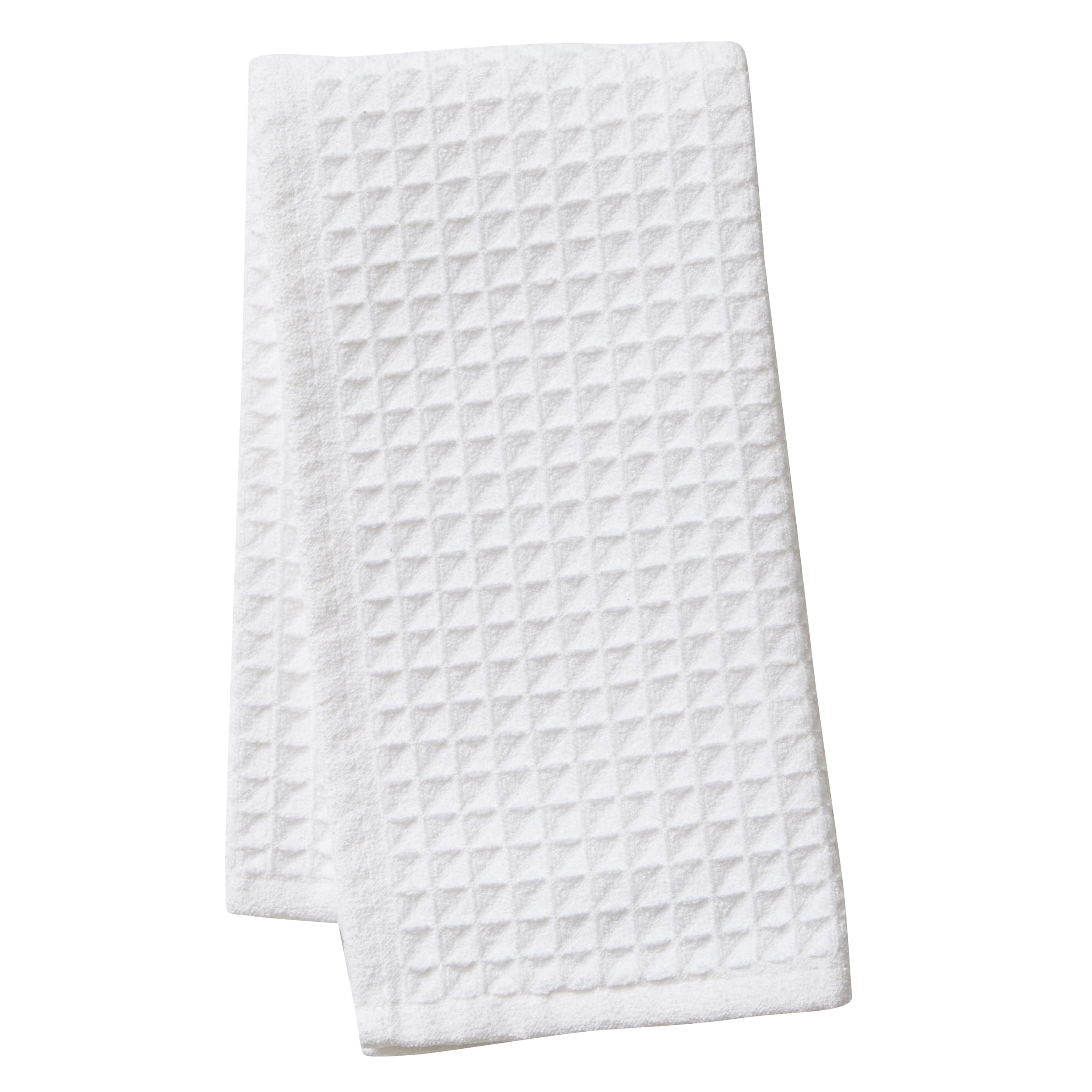 VIVOTE Waffle Weave Towel, 4 Pack 16 inch x 24 inch, White Microfiber Kitchen Towel, Dish Towel Ultra Soft Super Absorbent Fast Drying Machine