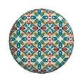 thumbnail image 2 of DouZhe Waterproof Spare Tire Cover, Geometric Morocco Style Shape Prints Adjustable Wheel Covers Fit for Jeep Trailer RV SUV Car, 15 inch, 2 of 7
