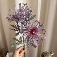 thumbnail image 1 of Un crisantemo artificial (2 flores) - Ideal for bodas, compromisos y decoración del hogar | Arreglo floral de plástico multifuncional, 1 of 2