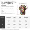 thumbnail image 5 of Lsque Easter eggs Print Men's Cuban Collar Short Sleeve Shirt Summer Beachwear Casual Button Down Fashionable Vacation Leisure Shirt-4X-Large, 5 of 5