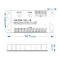 thumbnail image 3 of 12V 24V DC 4CH 9 Channels Separate Led Strip Tape Controller Jump Water Burst Flash Horse Sign Word Switch B, 3 of 5