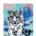 thumbnail image 2 of Carpet Latch Hooking Kits DIY Rug latch hook rug Crochet Yarn Kits for christmas White Tiger, 2 of 9