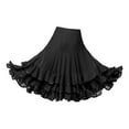 thumbnail image 5 of Ballroom Waltz Dance Swing Skirt Modern Tango Training Dress Costume Black, 5 of 8