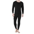 thumbnail image 2 of Deago Men's Long Johns Thermal Underwear Set Fleece Lined Base Layer Top & Bottom for Cold Weather - Black, L, 2 of 8
