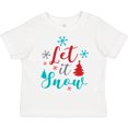 thumbnail image 3 of Inktastic Let It Snow, Snowflakes, Christmas - Red Blue Gray Boys or Girls Toddler T-Shirt, 3 of 5