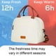 thumbnail image 5 of Bolsa Bento De Tela Bolsa isotérmica beige de gran capacidad para el almuerzo, ideal para picnics, viajes al trabajo o desplazamientos (1 unidad). Rkxzt, 5 of 8