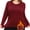 A Wine, variant on Plus Size Thermal Shirts for Women Fleece Lined Crew Neck Base Layer Long Sleeve Top,1X-5X