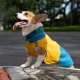 thumbnail image 5 of Dog Raincoat, Warm Windproof Jacket for Dog, Dog Waterproof Coat Lightweight Pet Coat Jacket for Small Medium Large Dogs Blue-Yellow XL, 5 of 6