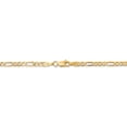 thumbnail image 3 of Real 14kt Yellow Gold 3mm Flat Figaro Chain; 18 inch; Lobster Clasp; for Adults and Teens; for Women and Men, 3 of 4