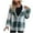 Green womens coat, variant on Usmixi Womens Hooded Coat Women Fuzzy Fleece Jacket Classic Plaid Print Button Down Hooded Outerwear Loose Long Sleeve Cozy Plush Shacket Coat Winter Hooded Coat