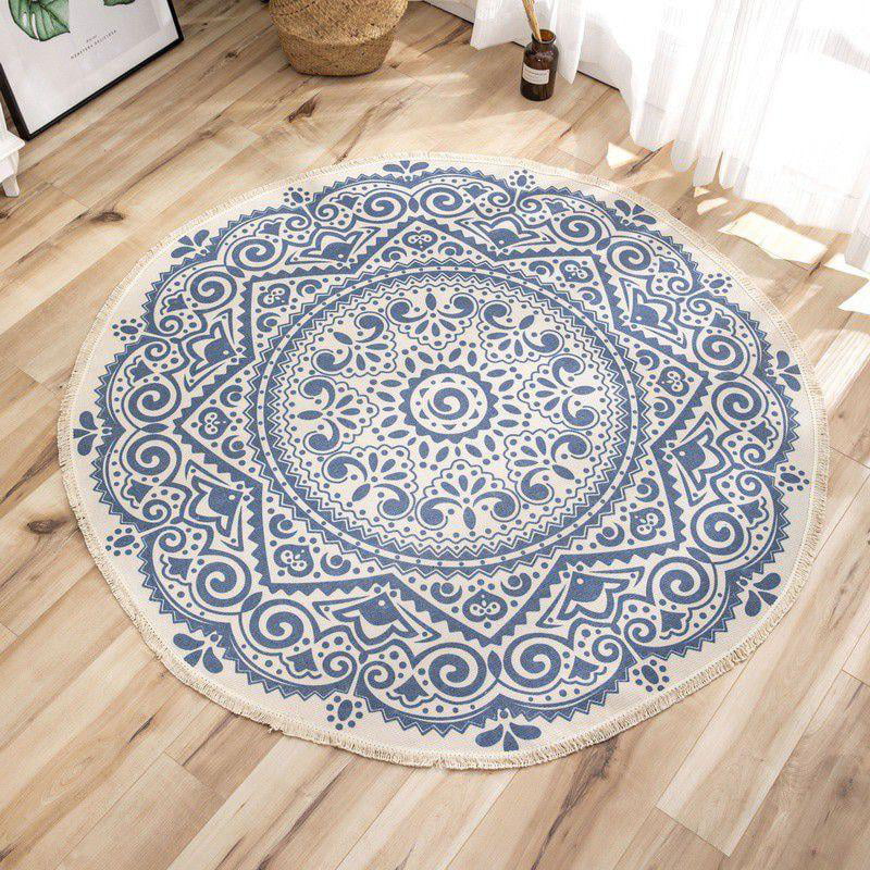 3 Ft Cotton Rugs Round Washable Chic, Washable Braided Area Rugs