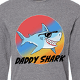 thumbnail image 4 of Inktastic Daddy Shark with Sunglasses and Vintage Sunset Long Sleeve T-Shirt, 4 of 5