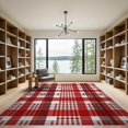 thumbnail image 2 of ODIKA 9'x12' Washable Area Rug Non-Slip, Chair-Friendly Checkered Tartan Gingham Grid Striped Christma Plaid Checked Bold Playful for Dining Room, Basement, Large Office, 2 of 7
