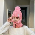 thumbnail image 2 of Bibifish Womens Cable Knit Balaclava Hat With Zipper & Pom Pom Soft Warm Windproof Hat Winter Outdoor Activities Practical Cozy Hats, 2 of 4