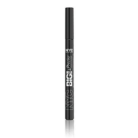 Nyc new york color bold & precise felt tip liquid eyeliner, black, 0.056 fl