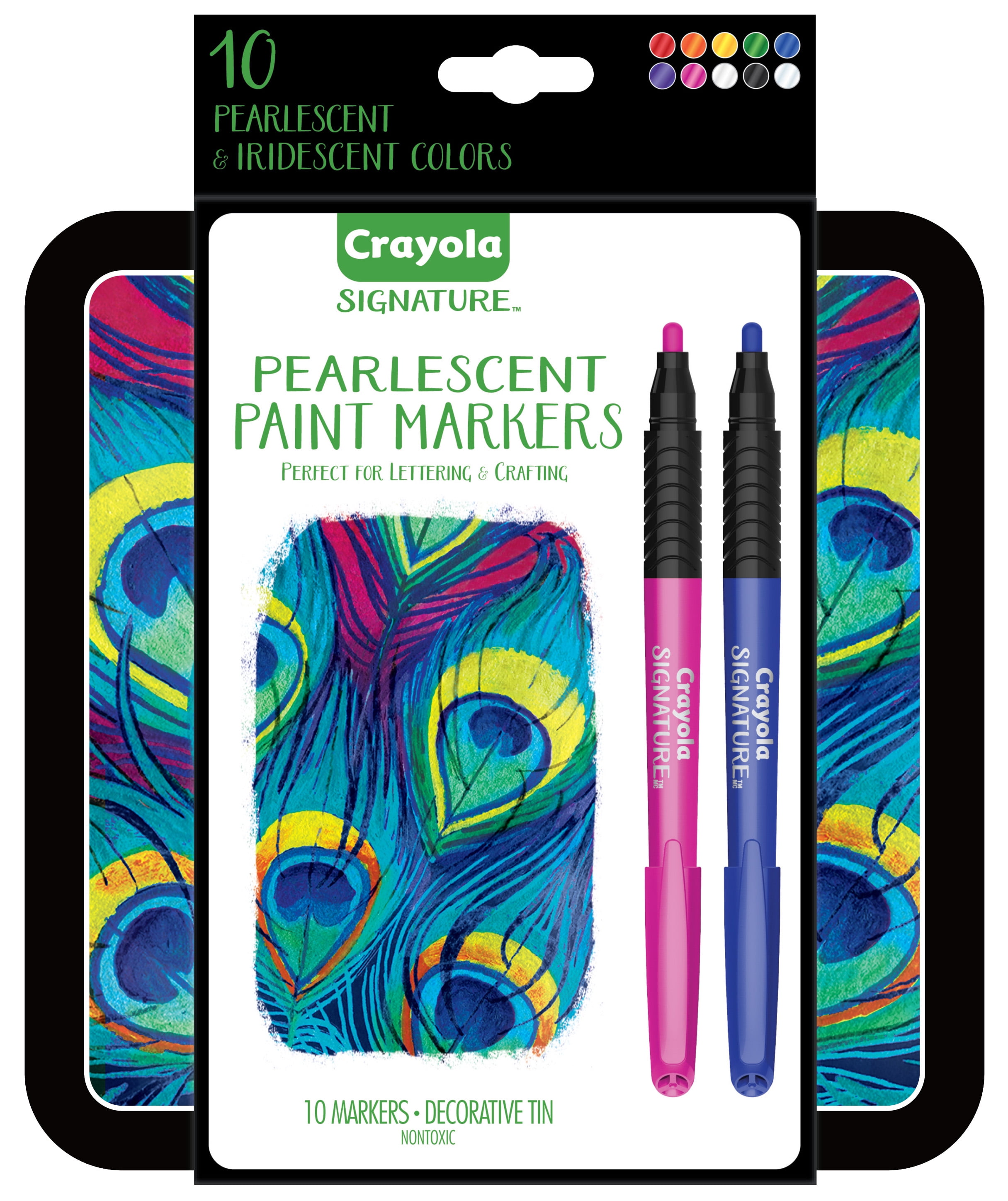 Crayola Signature 10 Count Pearlescent Paint Markers