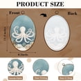 thumbnail image 3 of Canvas Wall Art Beach Decor Ocean Sea Turtle Octopus Coastal Teal Vintage Whale Oval Framed Canvas Prints Vintage Wall Hanging Decor for Home Office Decorations 8.6"x11.4", 3 of 7