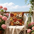 thumbnail image 5 of Vintage Floral Throw Pillow Covers, Short Pile Plush Boho Decorative Square Pillowcases for Living Room Couch Bed Decor, 5 of 6