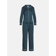thumbnail image 5 of Joyspun Women’s Stretch Satin Sleep Top and Pants, 2-Piece Set, Sizes XS to 3X, 5 of 5