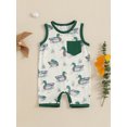 thumbnail image 3 of Baby Toddler Boy Duck Tank Romper 3 6 12 18 Months Round Neck Sleeveless Bodysuit with Pocket Cute Summer Clothes, 3 of 9