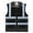 Black, variant on Toptie Asian Slim Fit High Visibility Mesh Safety Vest with Pockets, Multiple Color for Team Activity