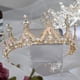 thumbnail image 5 of Corona de princesa de cristal para niñas, tiaras de cumpleaños doradas para niños con tocados de diamantes de imitación, accesorios para niñas, bodas, bailes de graduación, fiestas de disfraces, 5 of 8