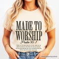 thumbnail image 6 of Made to Worship Psalm 95:1 Christian T-Shirt, Praise Faith Scripture Tee, 6 of 10